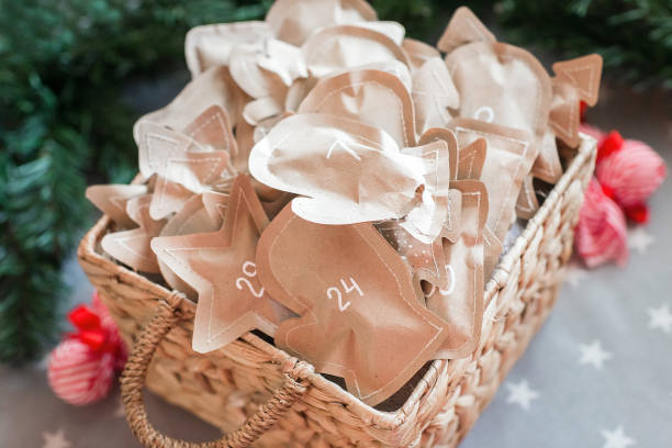 istock Christmas decoration with gifts, advent 871505070