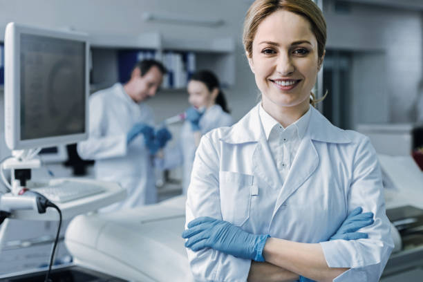 istock Confident nice scientist looking at you 871513058