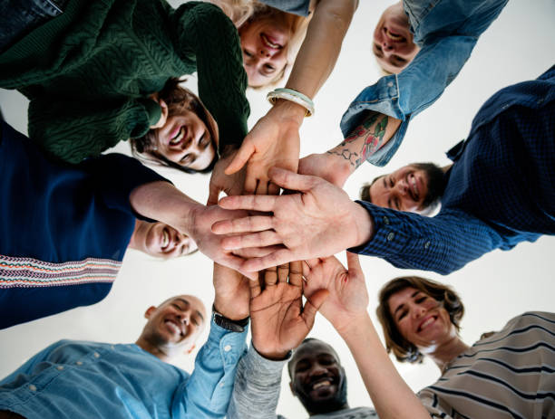istock Happy diverse people having fun together 871518352