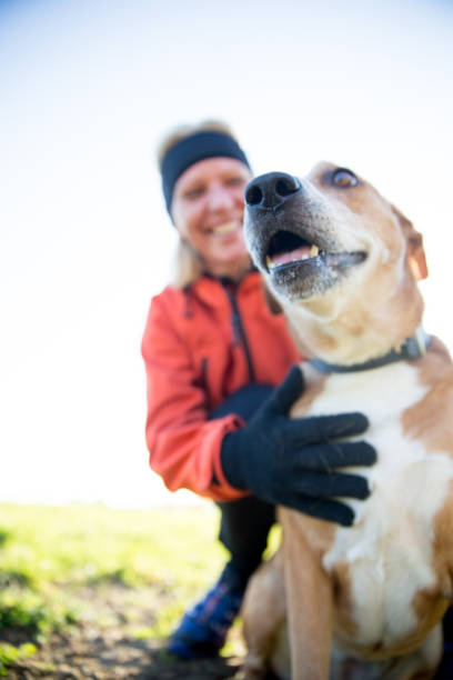 istock Woman Petting her Dog 871518866