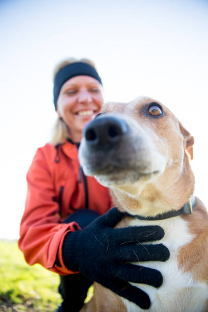 istock Woman Petting her Dog 871518902