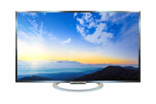 istock Television of sunrise image isolated on white background. with clipping path 871537116