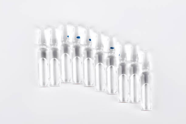 istock Raw of break-seal medical ampoules. 871544572