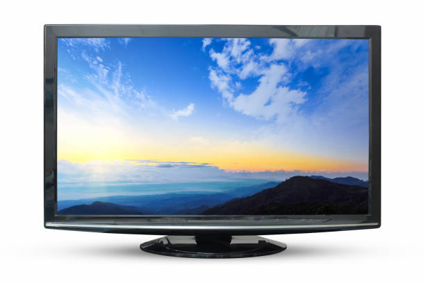 istock Television of sunrise image isolated on white background. with clipping path 871544606