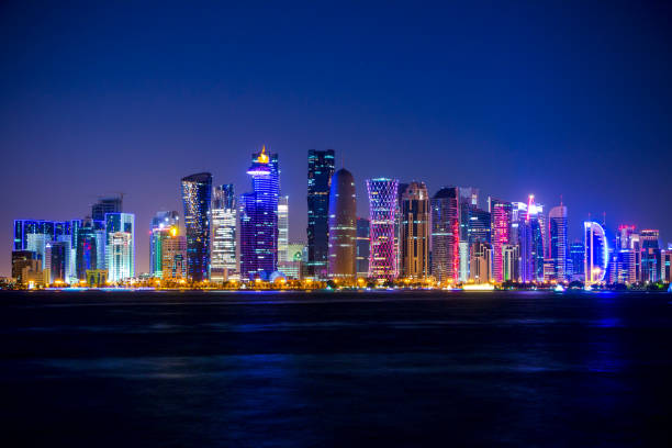 istock Doha Skyscrapers and Night 871547494
