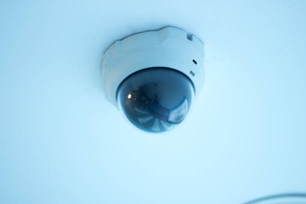 istock Spy camara cctv surveillance security system in luxury five star hotel corridor. 871549392
