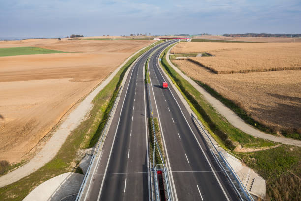 istock aerial view of the highway 871554032