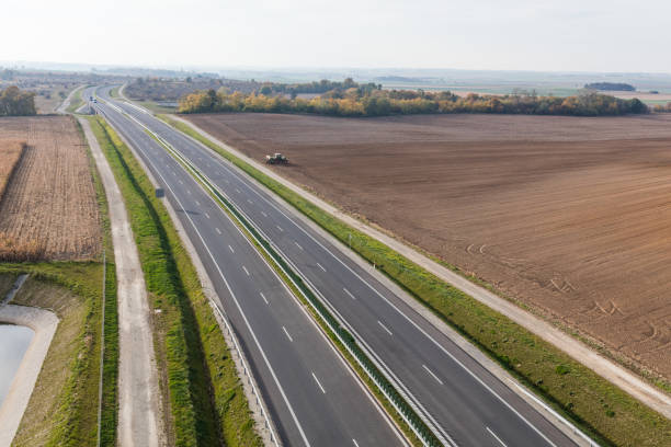 istock aerial view of the highway 871554268