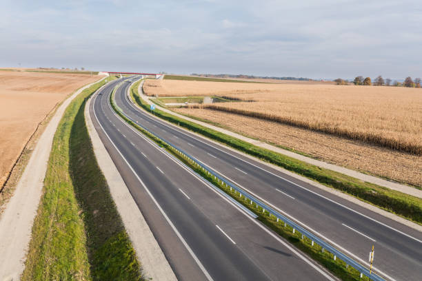 istock aerial view of the highway 871554914