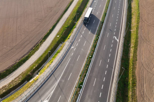 istock aerial view of the highway 871555068