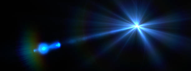 istock Lens flare light over black background. Easy to add overlay or screen filter over photos 871557632