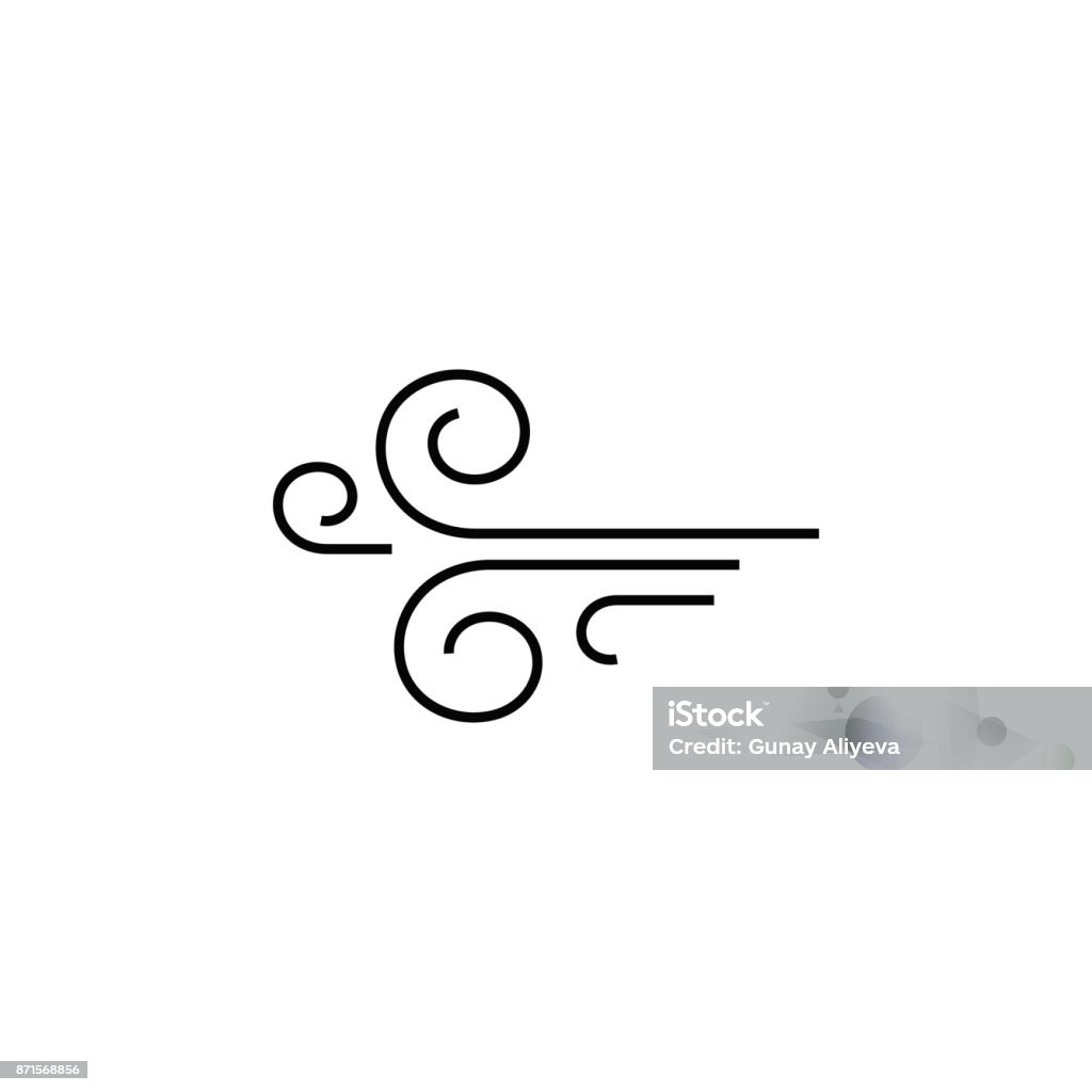Untitled-1 Wind icon on white background Wind stock vector