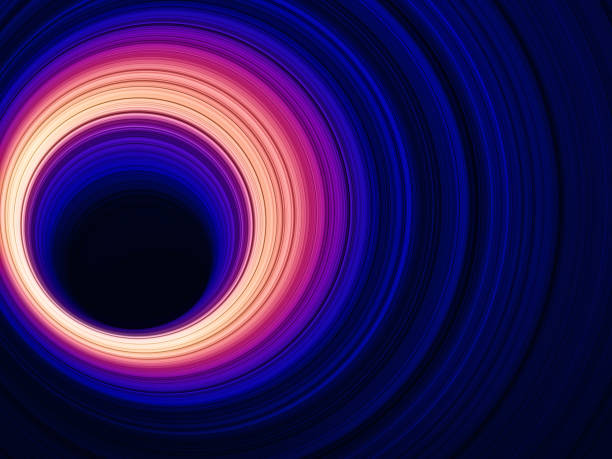 istock Tunnel with glowing rings, abstract digital 3d 871574626