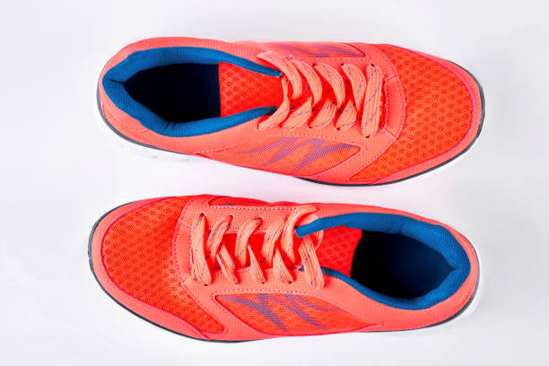 istock Modern sport trainers, top view. 871577884