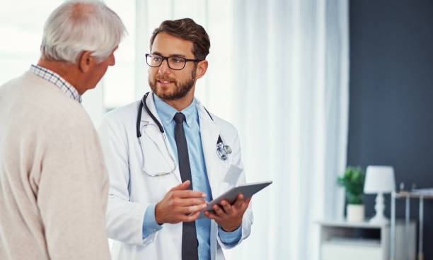 istock I've got your full medical history saved on here 871584788