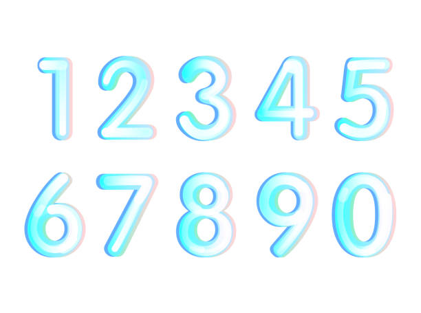 istock (Element) set of ten numbers form zero to nine, number flat design 871585070