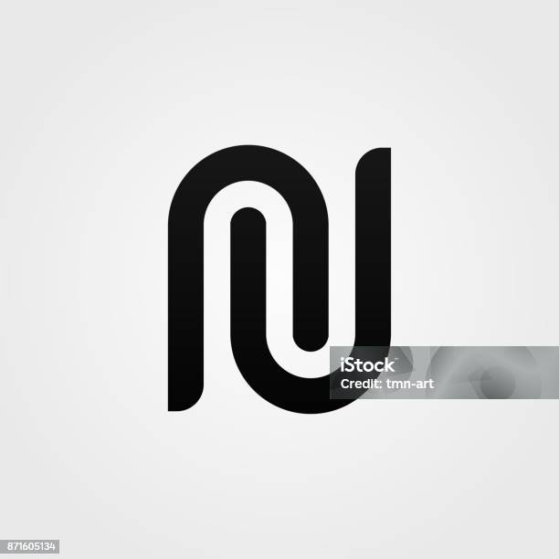 Simple N Letter Sign Vector Design Minimalistic Icon Icon Stock Illustration - Download Image Now