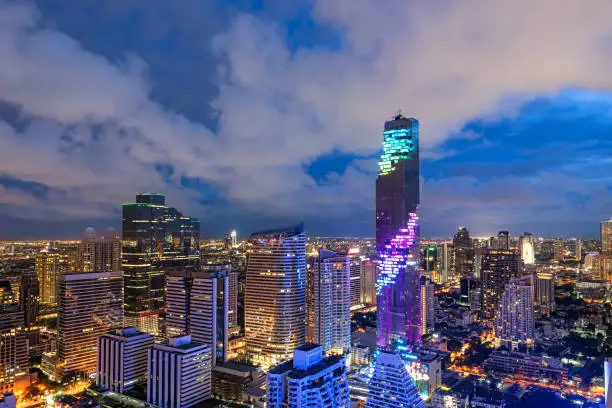 Bangkok view Mahanakhon is the new highest building in Bangkok. Rising building