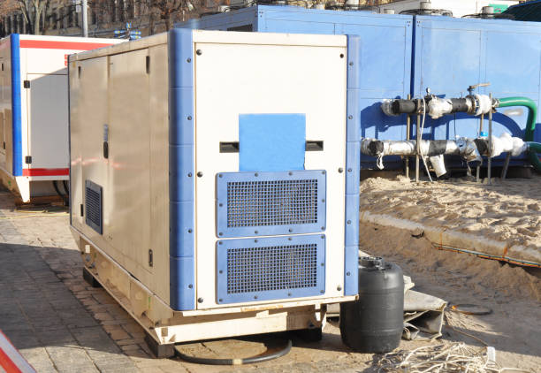 istock Diesel Portable Generator. Close up on Mobile Diesel Backup Generator. 871614488