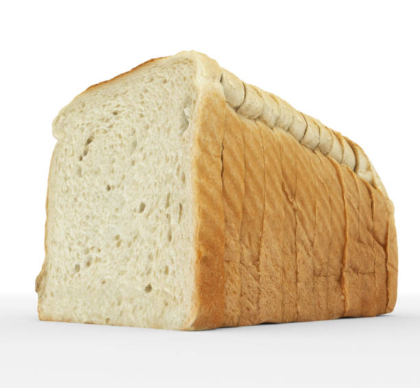 bread sliced - toast slices put together isolated on white