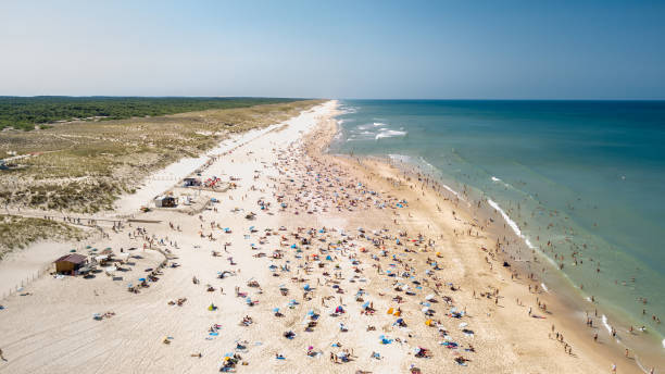 istock CAP FERRET (France), Crowded Beach at Summer Time Aerial View 871617218