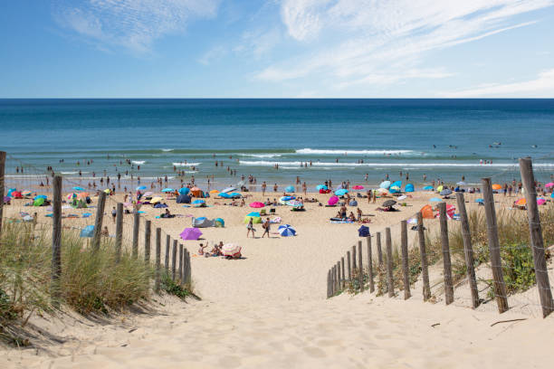 istock CAP FERRET (France), Crowded Beach at Summer Time 871617566