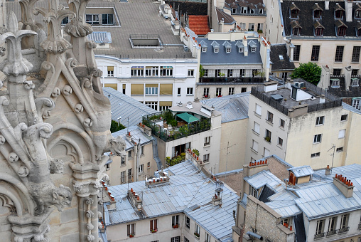 Rooftops and homes in Vienna, Austria