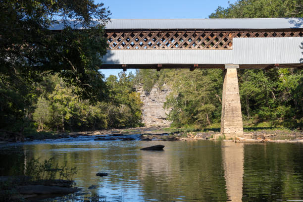 istock Covered bridge over locust fork river in blount county alabama 871634442