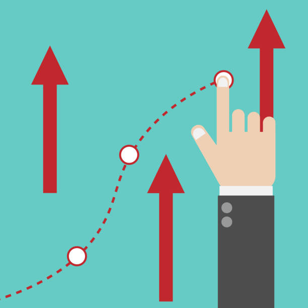 istock Profit concept, growing business graph. Businessman manages financial growth graph. Template investment. Vector illustration flat design. 871641160