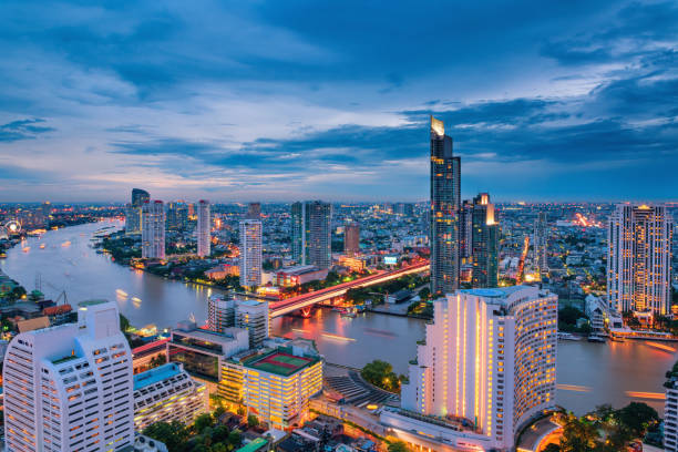 istock Bangkok city and downtown at twilight sunset scene 871649588