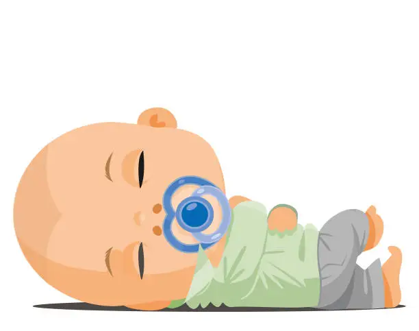 Vector illustration of Baby slaapt