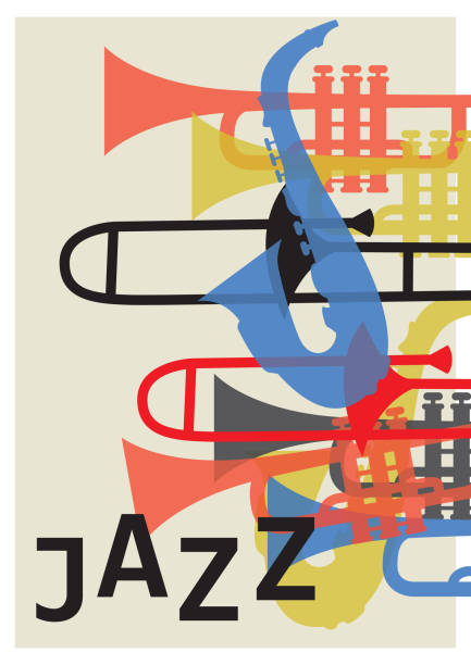 Music festival. Creative conceptual music festival vector. Musical instruments. jazz music stock illustrations