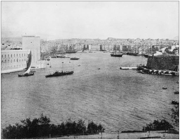istock Antique photograph of World's famous sites: Marseille 871668170