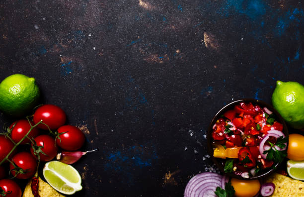 istock Nachos, Salsa Sauce, Food Background 871669156