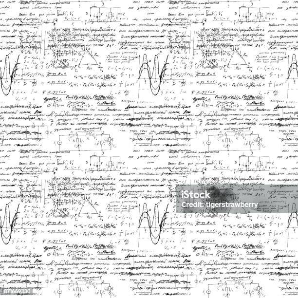 Math Seamless Pattern Seamless Endless Pattern Background With Handwritten Mathematical ...