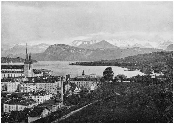istock Antique photograph of World's famous sites: Lucerne 871687720