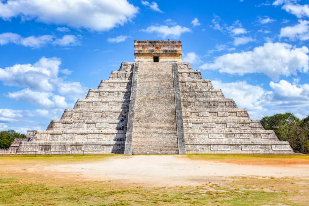 istock Archaeological site Kukulkan / El Castillo , Mayan Pyramid Chichen Itza Mexico 871691828