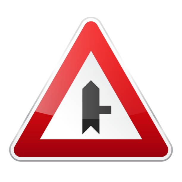 istock Road red sign on white background. Road traffic control.Lane usage. Regulatory sign. Stop and yield. Street 871696728