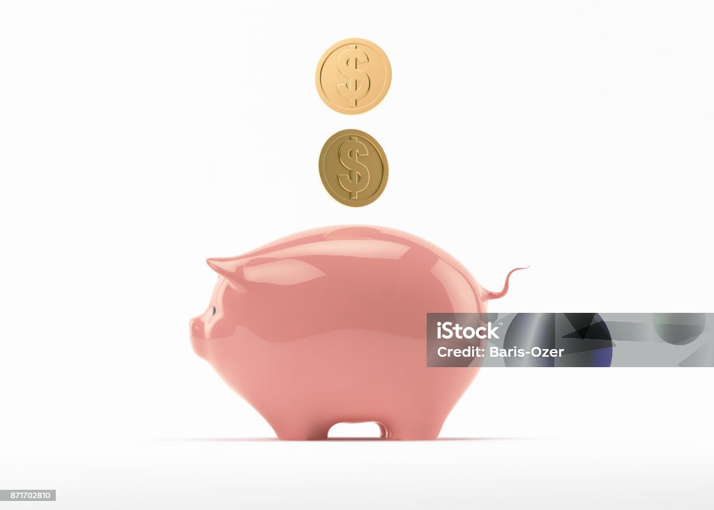 Piggy Bank Isolated on White Background Piggy Bank Isolated on White Background. With Clipping Path Piggy Bank Stock Photo