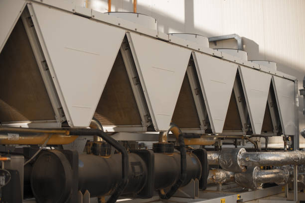 Industrial air cooled water chillers system