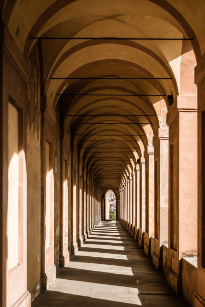 Bologna, Italy. Famous San Luca's portico (porch): the longest portico in the world.