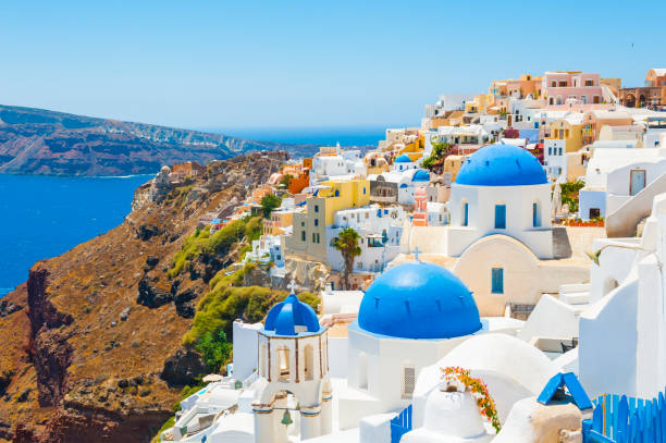 istock Panoramic view of Santorini island, Greece 871707978