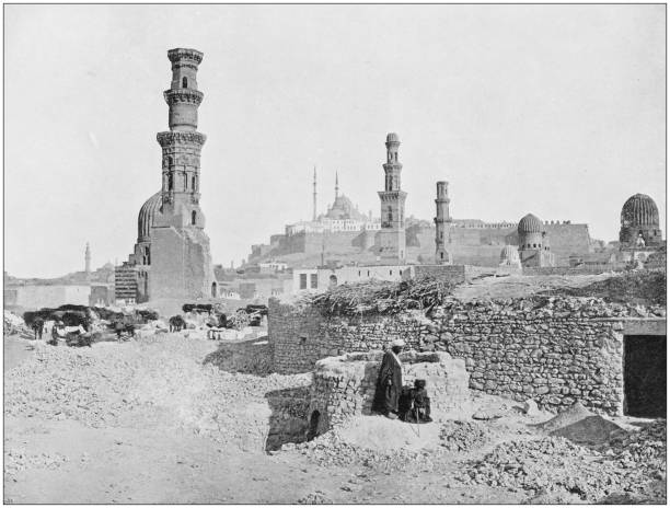 istock Antique photograph of World's famous sites: Cairo 871710578