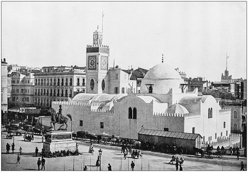 Antique photograph of World's famous sites: Algiers