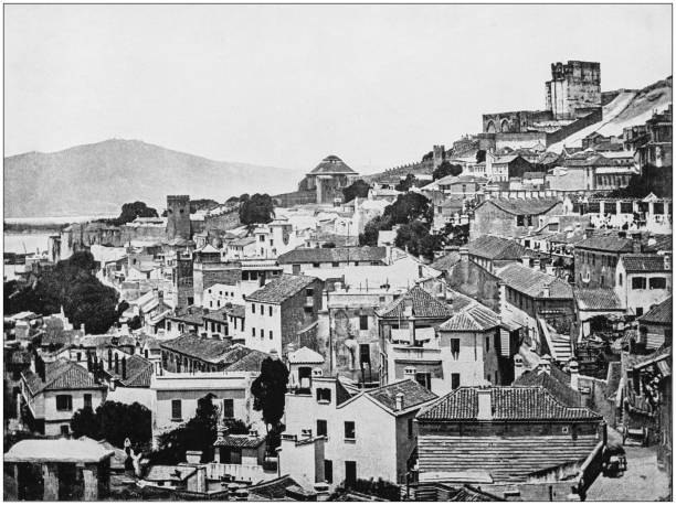 istock Antique photograph of World's famous sites: Gibraltar 871714262