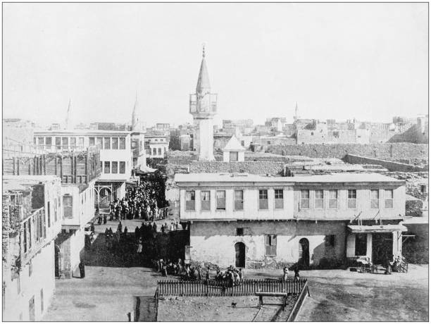 istock Antique photograph of World's famous sites: Suez 871717814