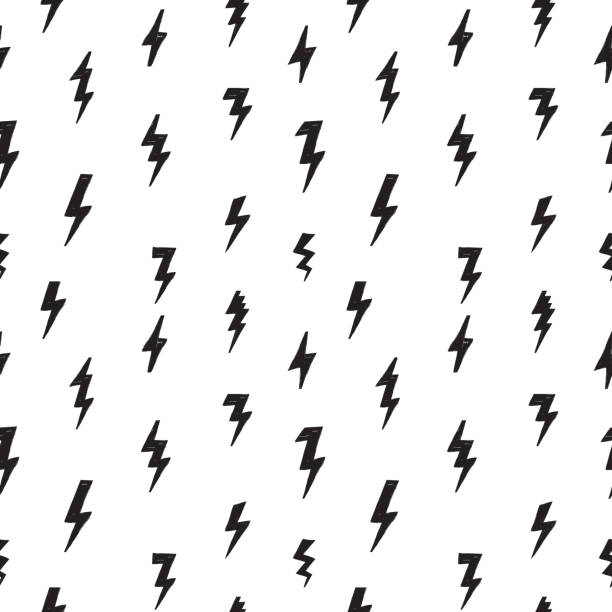 Lightning bolt seamless pattern. Grunge strike ornamental backgr Lightning bolt seamless pattern. Grunge strike ornamental background. Thunderbolt ornament starburst galaxy stock illustrations