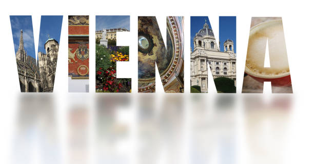 istock Vienna Austria banner text on white 871731130