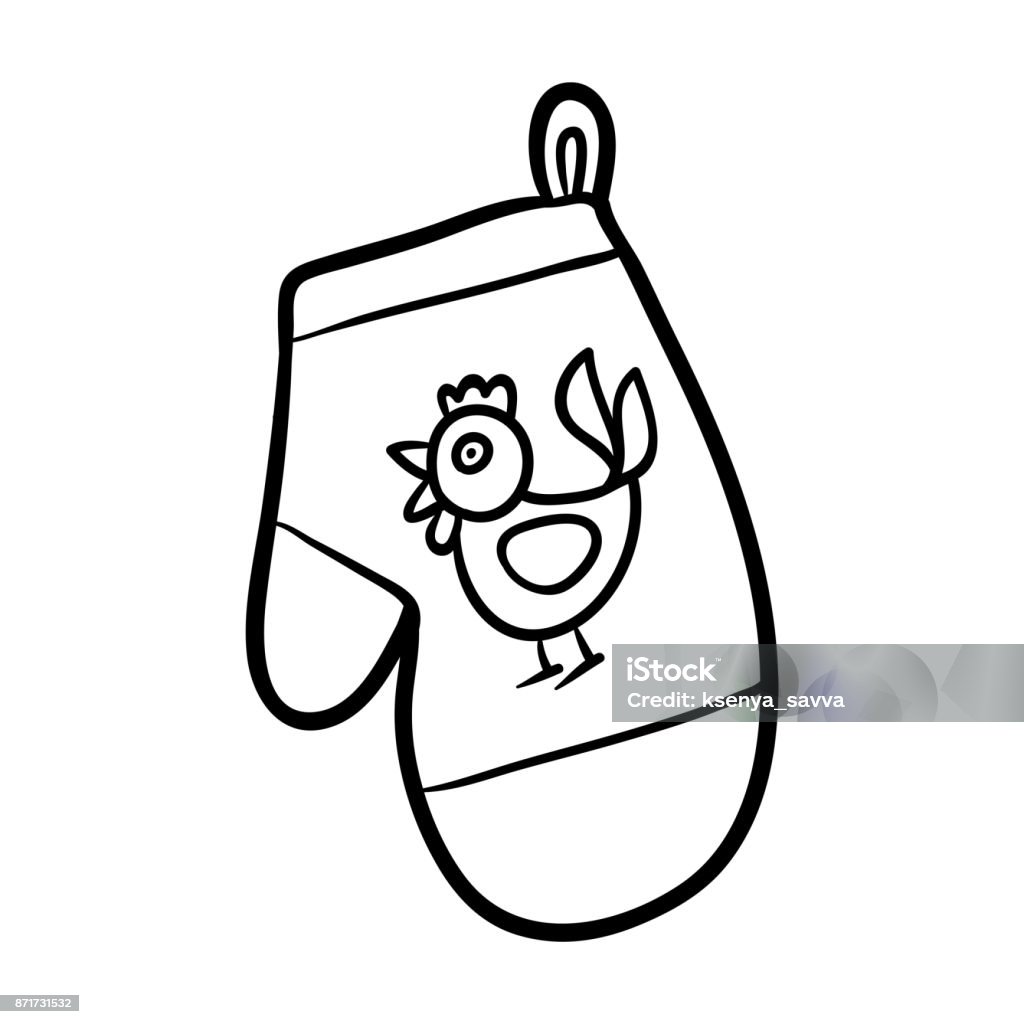 Coloring book, Potholder Coloring book for children, Potholder Child stock vector