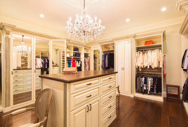 istock Beautiful custom closet in an estate home 871737628
